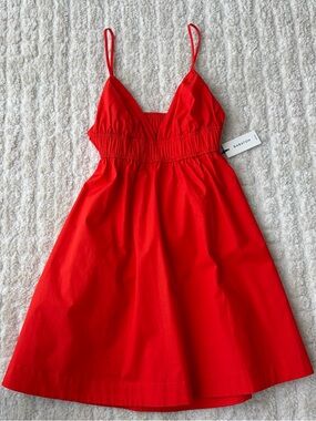 Aritzia Babaton Poppy Red Encourage Mini Dress
